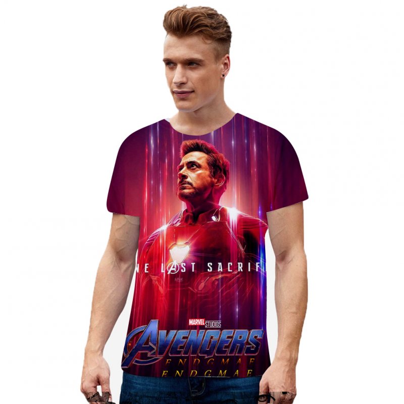Fashion Cool Superhero 3D Digital Printing Short Sleeve T-shirt A_M