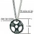 Fashion Creative Barbell Weight Sheet Necklace Unique Simple Pendant Necklace