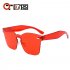 Fashion Frameless One piece Colorful Lens Sunglasses Party Eyewear Birthday Gift Ornament