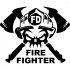 Fashion Fun Firefighter Occupation Car Funny Sticker White