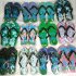 Fashion Home Pinch Non slip Beach Flops Home Slippers 36 24 5cm Mixed color