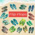 Fashion Home Pinch Non slip Beach Flops Home Slippers 36 24 5cm Mixed color