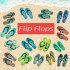 Fashion Home Pinch Non slip Beach Flops Home Slippers 39 26cm Mixed color