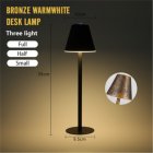 Led Table Lamp Rechargeable Eye Protective Iron Art Desk Lamp Warm White