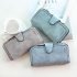 Fashion Leisure Ladies Leather Clutch Wallet Buckle Envelope Package  blue