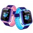 Fashion Life Waterproof Smart Phone Telephone Positioning Watch for Student Children Kids Blue English