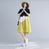 Fashion Maternity Dress For Women Summer Round Neck Short Sleeves A line Skirt Loose Large Size Pullover Dress blue L