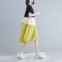Fashion Maternity Dress For Women Summer Round Neck Short Sleeves A line Skirt Loose Large Size Pullover Dress blue 2XL