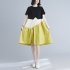 Fashion Maternity Dress For Women Summer Round Neck Short Sleeves A line Skirt Loose Large Size Pullover Dress blue 2XL