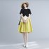 Fashion Maternity Dress For Women Summer Round Neck Short Sleeves A line Skirt Loose Large Size Pullover Dress blue 2XL