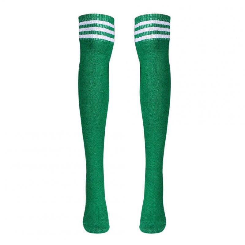 Fashion Men's Knee High Triple Stripe Athletic Soccer Tube Sock Breathable Comfortable Durable One Size