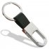 Fashion Metal Men Leather Car Keychain Key Ring Cover Chain Silver   brown leather