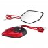Fashion Motorcycle Refit Rear View Side Rearview Mirrors for Yamaha Suzuki Honda red