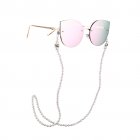 Fashion Nonslip White Pearl Beads Alloy Eyeglass Chain for Glasses Accessories white