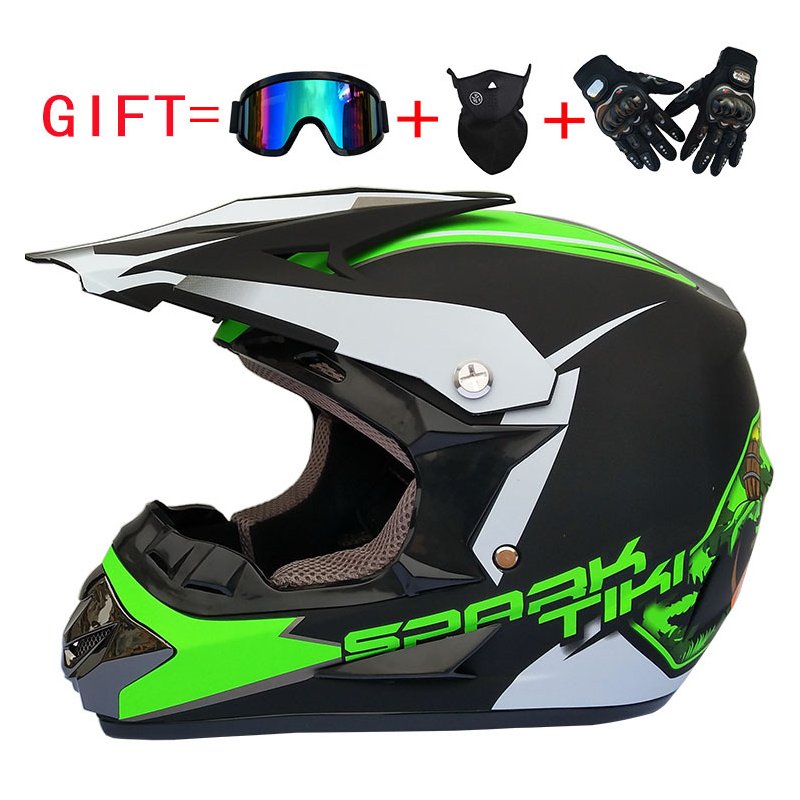 Fashion Outdoor Off Road Casco Motorcycle & Moto Dirt Bike Motocross Racing Helmet Set with Mask L