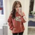 Fashion Plus Size Loose Slim Fit Letter Printed Hoodies Sweatshirt Women green S