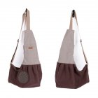 Fashion Portable Canvas Carrying Single Shoulder Bag for Small Pets Cat Dog Outdoor Use coffee_60*50*19cm