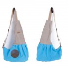 Fashion Portable Canvas Carrying Single Shoulder Bag for Small Pets Cat Dog Outdoor Use Blue_60*50*19cm