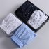 Fashion Printing Cotton Boxer For Men Breathable Loose Underwear Multi color Middle Waist Casual Shorts blue dot M
