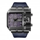 Fashion Rectangle <span style='color:#F7840C'>Watch</span> Quartz Movement Casual Wristwatch blue