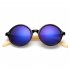 Fashion Retro Round Bamboo Leg Driving All match Sunglasses
