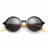Fashion Retro Round Bamboo Leg Driving All match Sunglasses