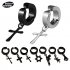 Fashion Rock Style Hypoallergenic Cross Shaped Titanium Steel Ear Clip Accessories Section 4 black six pointed star