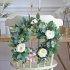 Fashion Round Wreath Lifelike Artificial Garland Flowers Door Hanging Wall Window Decoration