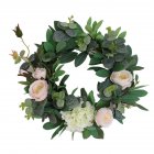 Fashion Round Wreath Lifelike Artificial Garland Flowers Door Hanging Wall Window Decoration