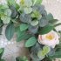 Fashion Round Wreath Lifelike Artificial Garland Flowers Door Hanging Wall Window Decoration