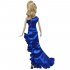 Fashion Ruffle Wedding Party Gown Mermaid Dresses Clothes for 30cm doll Xmas Birthday Gift blue