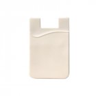 Fashion Simple Adhesive Silicone Card Pocket Money Pouch Case for Cell Phone white
