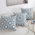 Fashion Simple Blue Throw Pillow Cover for Office Sofa Chair Car Use C embroidery classical flower   blue 45 45cm individual pillowcase