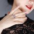 Fashion Simple Heart Shape Ring Leisure Elegant Couple Rings Ornament Valentine s Day Gift