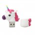 Fashion Single Horn Horse Design USB Flash Drive U Disk USB 2 0 Pink 64G