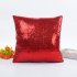 Fashion Solid Color Sequins Throw Pillow Cover for Wedding Supplies black 40 40cm