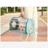 Fashion Space Capsule Pet Handbag Cat Box Transparent Bag Cage for Outdoor blue small