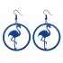 Fashion Stainless Steel Moltres Dangle Earrings Round Chic Charm Earrings Women Jewelry