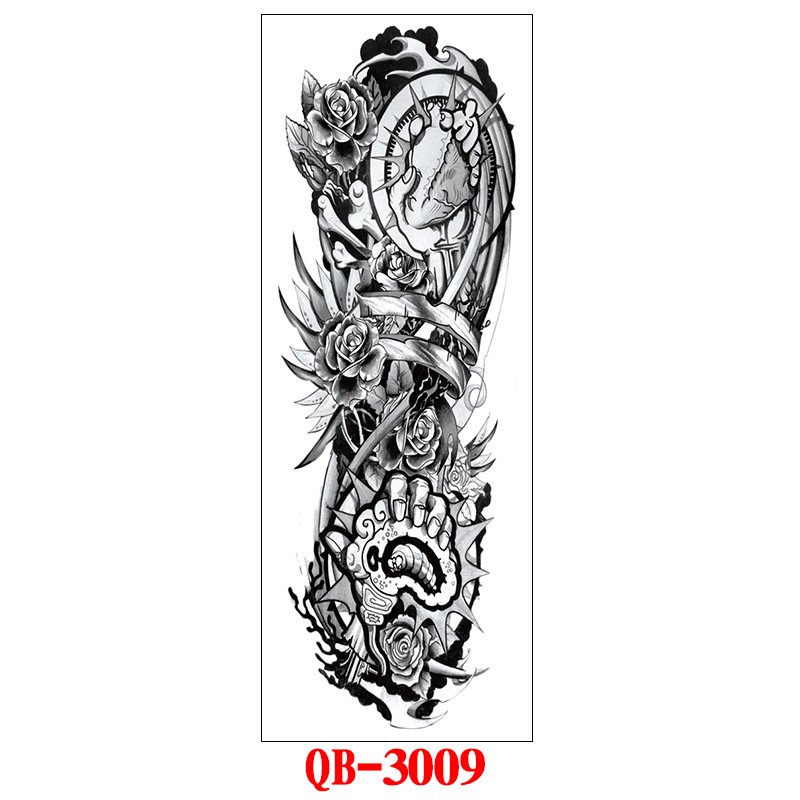 Fashion Tattoo Stickers Waterproof Long-lasting Tattoos for Men Women 170*480mm_QB-3009