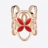 Fashion Three Ring Scarf Clip Four leaf Clover Shawl Buckle Brooch Pin for Women