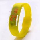 Fashion Top Brand Luxury Unisex Men's Watch Silicone Red LED Sport Watch Touch  yellow