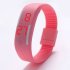 Fashion Top Brand Luxury Unisex Men s Watch Silicone Red LED Sport Watch Touch  red