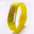 Fashion Top Brand Luxury Unisex Men s Watch Silicone Red LED Sport Watch Touch  yellow