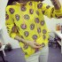 Fashion Unisex 3D Donut Print Vivid Color Pattern Hoodies  yellow XL