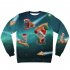 Fashion Unisex Digital Printed Christmas Style Long sleeve Shirts Casual Tops