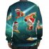 Fashion Unisex Digital Printed Christmas Style Long sleeve Shirts Casual Tops