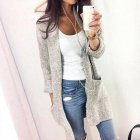 Fashion Women Knitted Sweater Casual Cardigan Long Sleeve Jacket Coat Outwear Tops Plus Size 5XL FS99