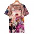 Fashion Women Men Cartoon Funny 3D Print Vivid Casual T Shirt  R style XXL