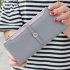 Fashion Women PU Leather Lady Girl Handbag Wallet Button Clutch Card Case Coin Bag Hand Bag Valentine s Day Gifts gray