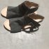 Fashion Women Sandals Large Size High Strength Denim Shoes for Summer blackKTXD